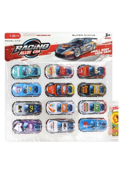 Autos de Carreras x12 En Bolsa Con Solapa  (25cmx18x2)
