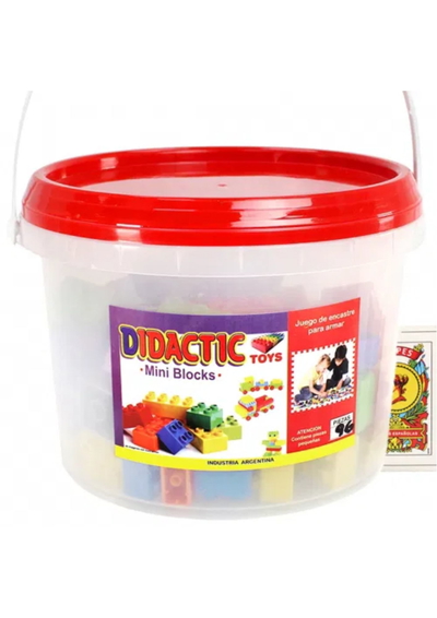 Balde x96 Ladrillos De Encastre Didactic (22.5cmx17.5)