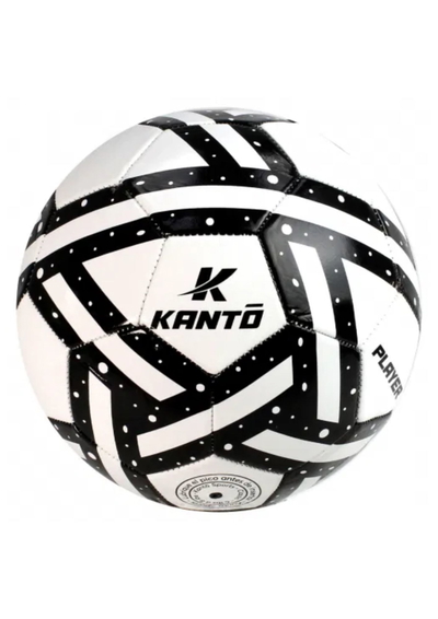 Pelota de Fútbol N°5 Kanto 280Gr Color Blanco Con Líneas Negras