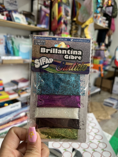Brillantina Gibre x5 en bolsita surtido