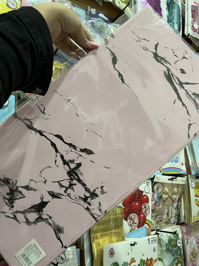 Papel coreano x1  Rosa Marmolado 57x57