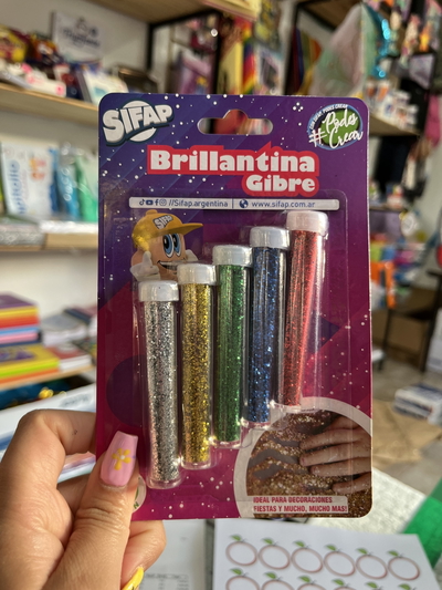 Brillantina Gibre en Tubo x5 surtido 