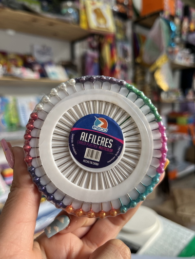 Alfiler cabeza disco ezco x 40un color 