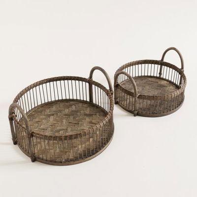 Bandeja Redonda Hanoi Marron Grande