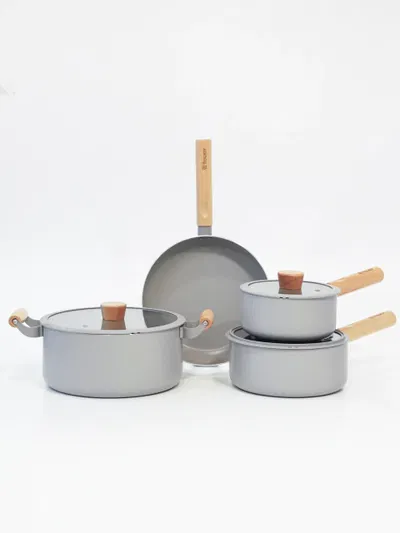 Set Bateria Cocina 7Piezas Mango Madera