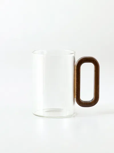 Taza Mango Circular Simil Madera 300Ml Nuez