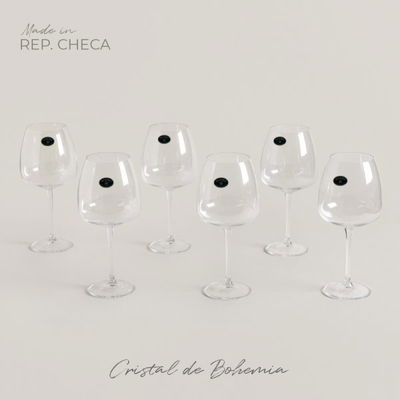 Set X6 Copas Cristal Bohemia 770Ml