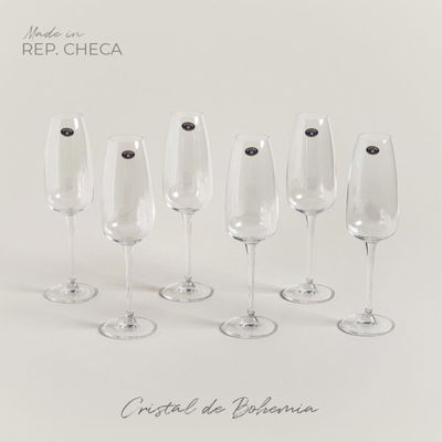 Set X6 Copas Champagne Bohemia