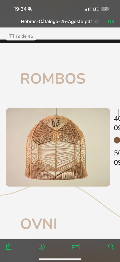 Lámpara Rombos 50X50