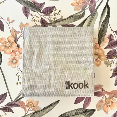 Servilleta Cuadrada Lisa Gris