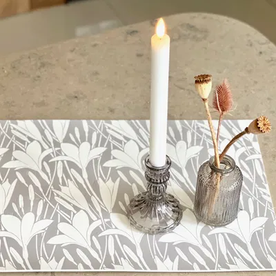 Candelabro Virdrio Gris