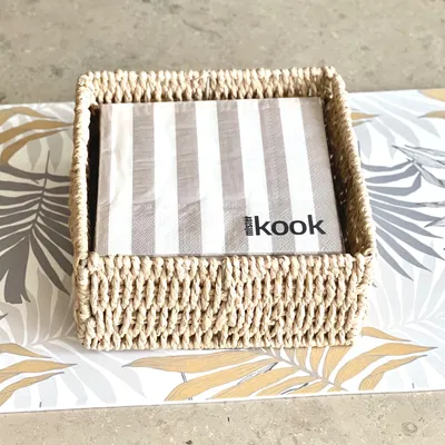 Servilletero Cuadrado Fibras Naturales