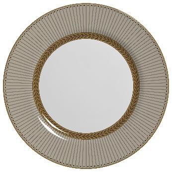 Plato Principal Celebrate Fendi Lineas Amarillas 29Cm