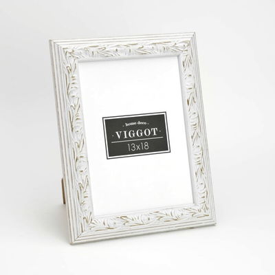 Portaretrato Flores 13X18 Blanco