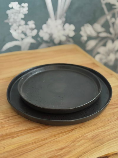 6 Platos playos net negros