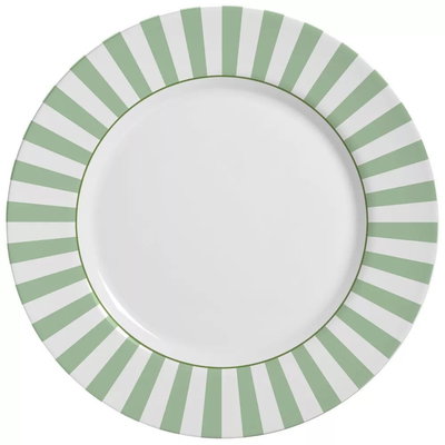 Plato Principal Stripe Verde
