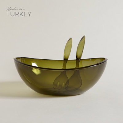 Ensaladera Oval Verde