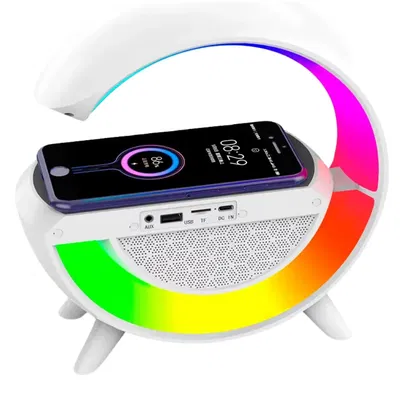 LÁMPARA CON LUZ PARLANTE Y CARGADOR G63