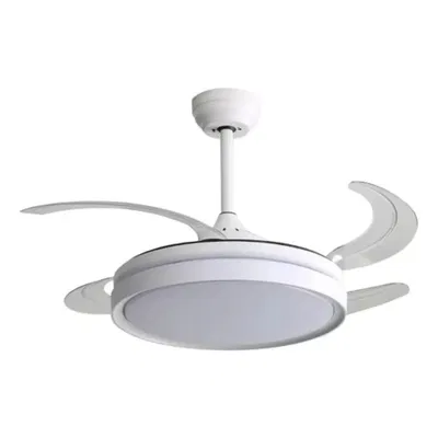 VENTILADOR DE TECHO LED RETRÁCTIL BLANCO