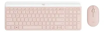 Combo Logitech Slim Teclado Y Mouse MK470 Rosa