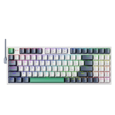 TECLADO MECANICO GAMER MACHENIKE K500 BLANCO INGLES