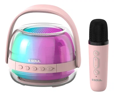 PARLANTE PARTY TEEN SOUL XS MINI KARAOKE ROSA