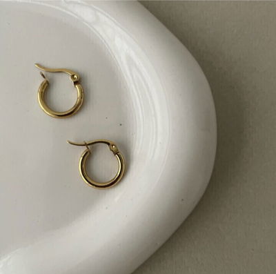 Aros Argolla Acero Dorado T1