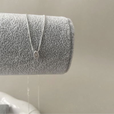 Collar de Plata con DIje Cubic Gota