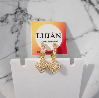 ✨ARGOLLAS M FLOR CON BRILLO✨