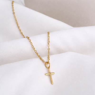 ✨COLLAR CRUZ ACERO DORADO✨ CRUZ 1,5CM