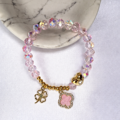 ✨PULSERA TREBOL ROSA✨
