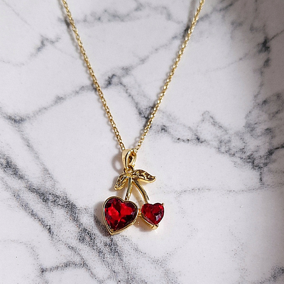 ✨COLLAR CEREZAS✨ DORADO