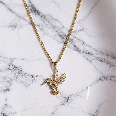 ✨COLLAR COLIBRI DORADO✨