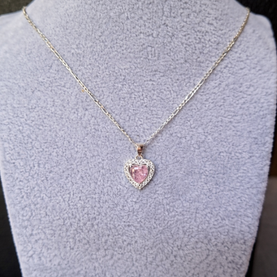 ✨COLLAR CORAZON CUBIC✨ ROSA