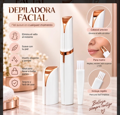 Depiladora facial portátil blanca