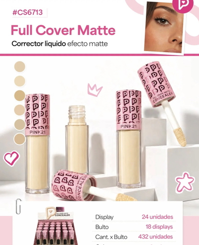 Corrector líquido efecto matte 