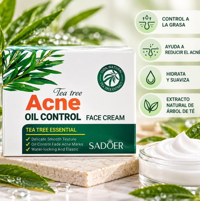Crema facial árbol de té Oil control