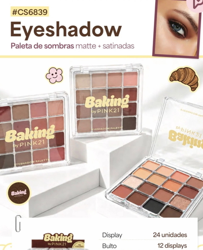 Paleta de sombras matte satinadas