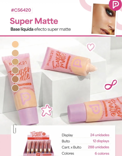 Base liquida efecto súper matte