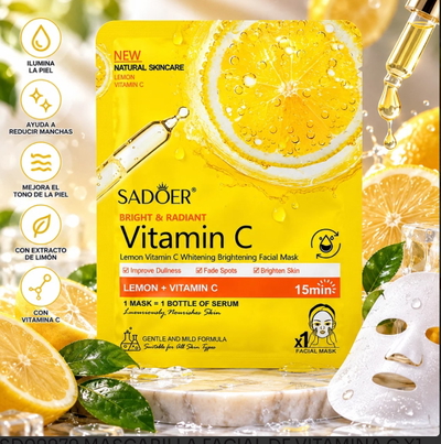 Mascarilla facial de de vitamina C