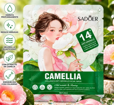 Mascarilla facial de camelias