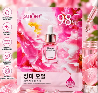 Mascarilla facial de essencia de rosas