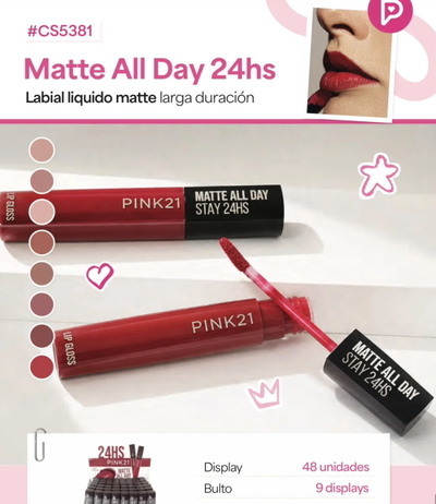 Labial liquido matte