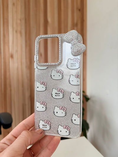 Funda glitter Hello Kitty