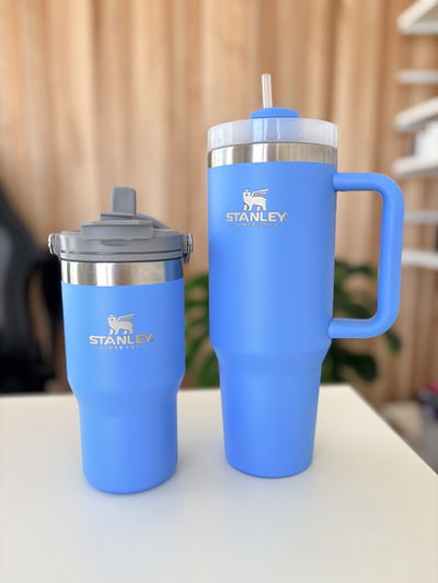 Vaso Quencher + Cafetero Imitación Stanley - Celeste