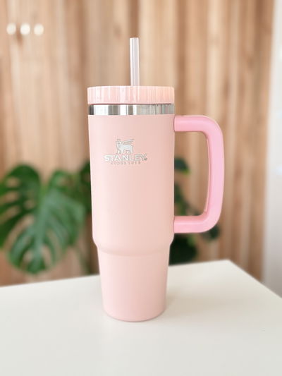 Vaso Quencher Imitación Stanley 900 ml - Rosa pastel