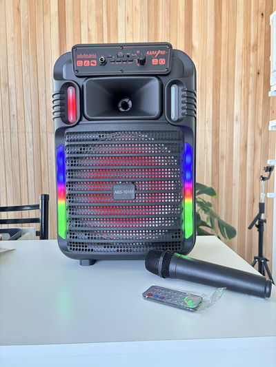 Parlante Portátil ABS-10101 con Micrófono - 10”