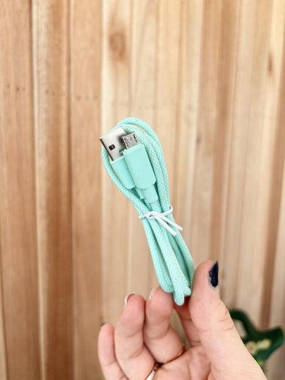 Cable micro usb mallado de color