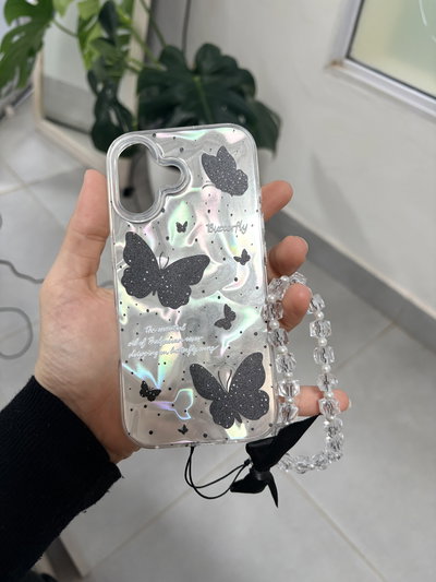 Funda Mariposa + muñequera - Iph 17