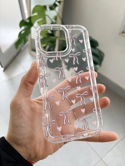 Funda Moño rosa - Iph 16PM